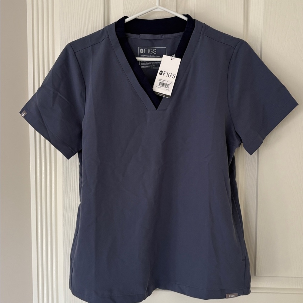 Figs Navy blue V-Neck Scrub Top